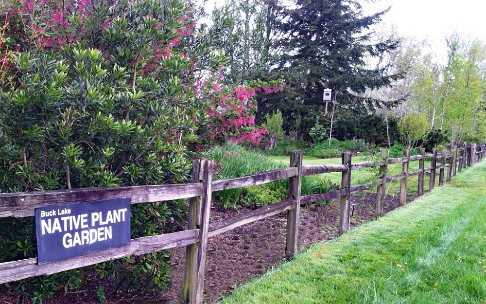 Buck Lake Native Plant Garden south entrance Buck Lake Native Plant Garden south entrance